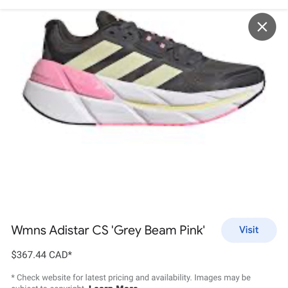 ❤️❤️❤️ADIDAS ADISTAR CS RUNNING SHOES SIZE 7 US❤️❤️❤️ - Picture 12 of 13